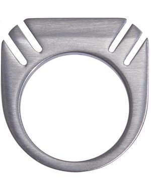 Rick Owens Cut Beveled Ring - Metallic