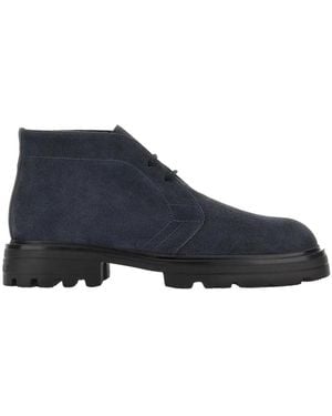 Hogan Suede Ankle Boots - Blue