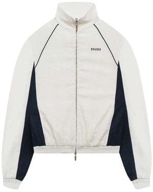 Rhude Ramona Piping Track Jacket - White