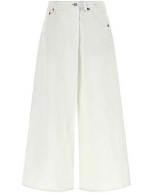 R13 'Nico Wrap' Jeans - White