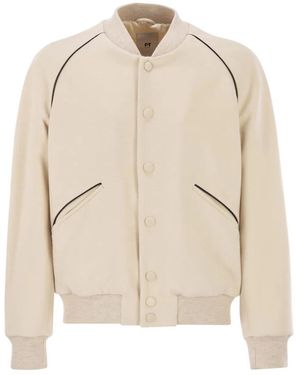 PT Torino Wool And Cashmere Drap Jacket - Natural