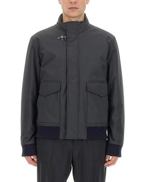Fay Nylon Bomber Jacket - Grey