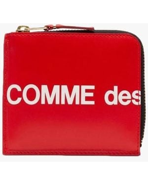 Comme des Garçons Wallet Huge Logo Wallet - Red