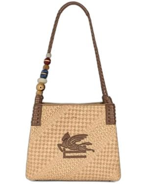 Etro Small Raffia Shopping Bag Libra - Natural