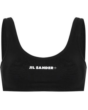 Jil Sander Logo Bikini Top - Black