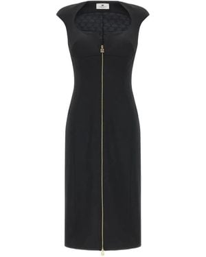 Elisabetta Franchi Midi Dress - Black