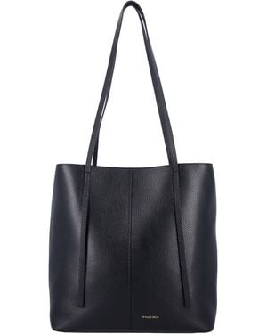 By Malene Birger Abilso Square Leather Tote Bag - Black