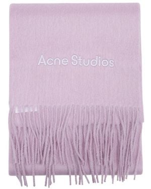 Acne Studios Logo Scarf - Purple
