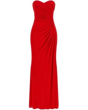 Elie Saab Draped Dress - Red