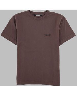 Jacquemus Patch-Detail Cotton T-Shirt - Brown