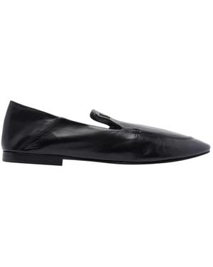 Saint Laurent Plain Leather Loafers - Black