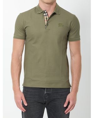 Burberry Pique Cotton Polo Shirt - Green