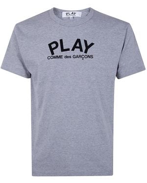 COMME DES GARÇONS PLAY T-Shirt Logo Print Play Logo - Blue