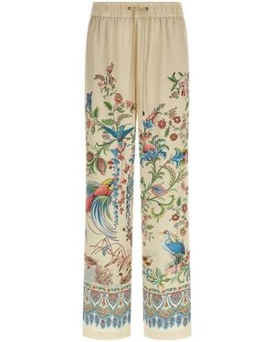 Etro Flora And Fauna Printed Pants - Natural