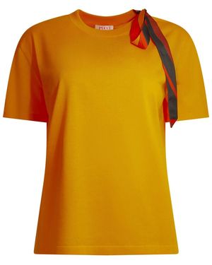 PUCCI Cotton Silk T-Shirt - Yellow