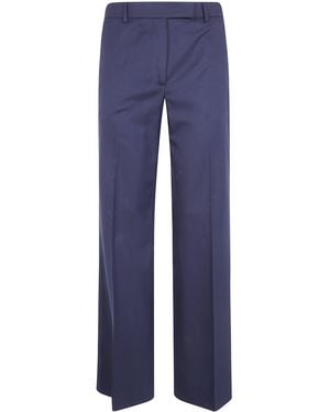 Seventy Wool Wide Leg Pants - Blue