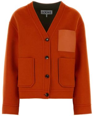 Loewe Wool Blend Cardigan - Orange