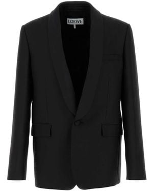 Loewe Wool Blend Blazer - Black