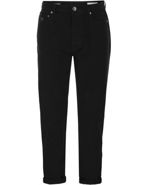 Brunello Cucinelli Five-Pocket Cotton Jeans With A Contemporary Silhouette - Black