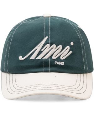 Ami Paris Signature Cotton Cap - Gray