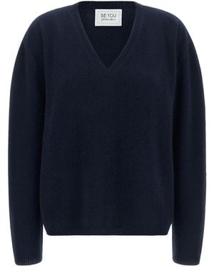 Be You Be You V-Neck Sweater - Blue