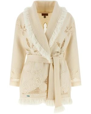 Alanui 'Island's Diary' Cardigan - Natural
