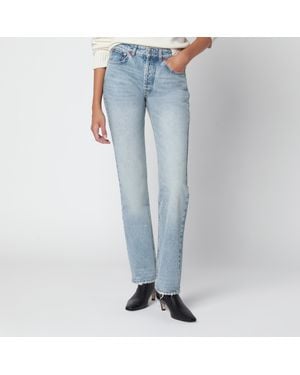 Isabel Marant Daya Vintage-Effect Cotton Jeans - Blue