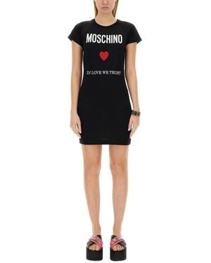 Moschino Dress With Logo - Black