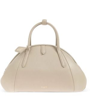 Alaïa Alaia Top-Handle Leather Tote Bag - Natural