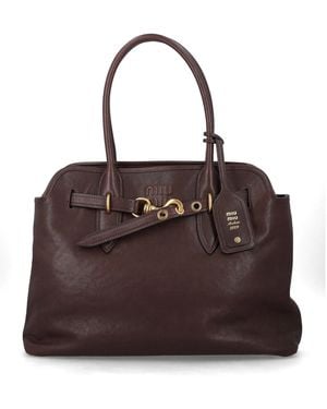 Miu Miu Aventure Nappa Bag - Brown