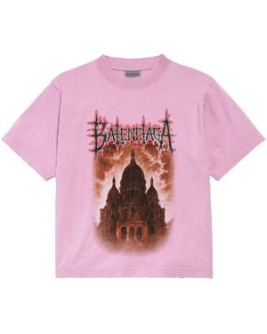 Balenciaga Sacré Cœur Tshirt - Pink