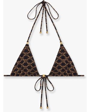 Celine Triomphe Triangle Top in Metallic | Lyst Celine Triomphe Triangle Top in Metallic | Lyst