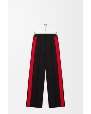 Loewe Side-Stripe Pressed-Crease Trousers - Red