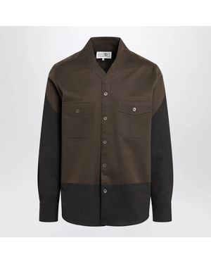 MM6 by Maison Margiela Two-Tone Shirt - Green