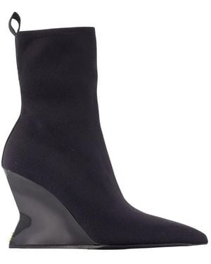 Balmain Wedge Ankle Boots - Blue