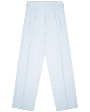 Bottega Veneta Silk Blend Tailored Pants - White