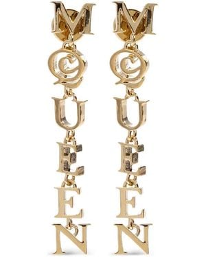 McQueen Brass Drop Earrings - Metallic