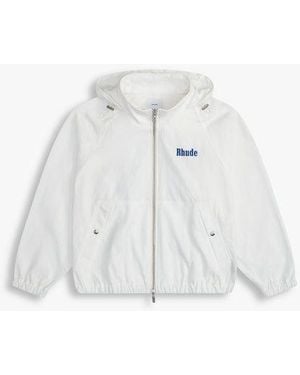 Rhude Palm Print Track Jacket - White