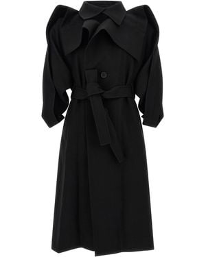 Issey Miyake 'Calligraph' Trench Coat - Black