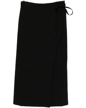 DUNST Midi Wrap Skirt - Black