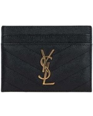 Saint Laurent Portacarte Cassandre - Black