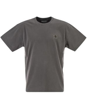 Carhartt T-Shirt With Square Label - Gray