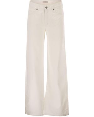 Antonelli Wide-Leg Organic Cotton Jeans - White