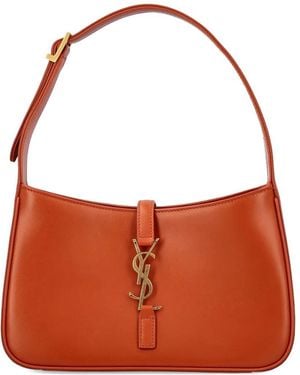Saint Laurent Mandarin Leather Le 5 À 7 Hobo Bag - Orange