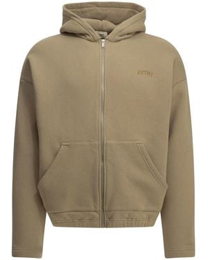 Autry Zip-Up Sweatshirt With Logo - Green