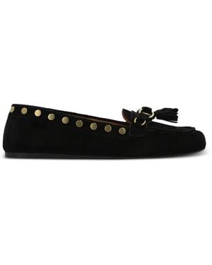 Isabel Marant Faxel Leather Moccasins - Black