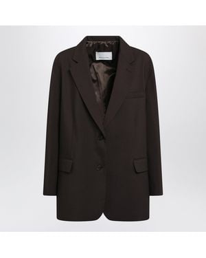 Frankie Shop Bea Dark Single-Breasted Jacket - Black
