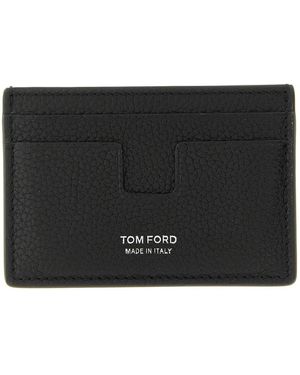Tom Ford Hammered Card Holder - Black