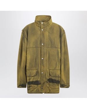 Maison Margiela Moss Cotton Overshirt Jacket - Green
