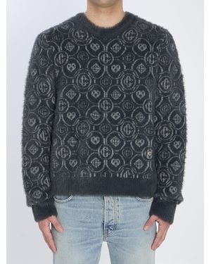 CASABLANCA Monogram Crewneck Sweater - Gray